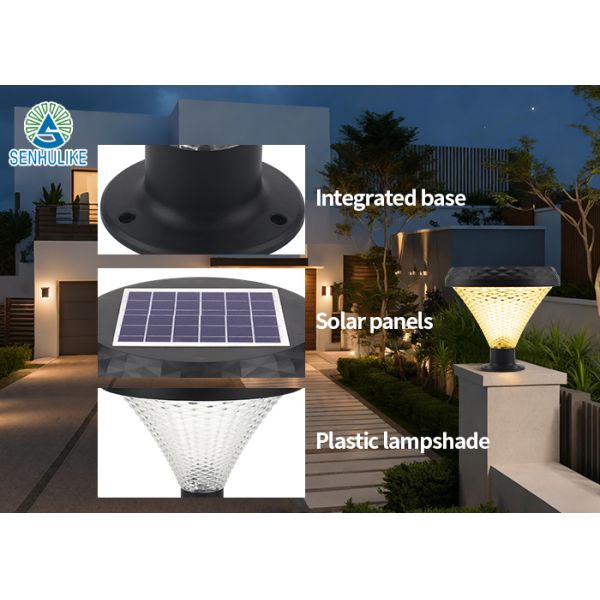 IP65 Outdoor Integrated LED Solar Street Lamp All in One ABS Battery Powered