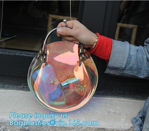 eco friendly teen fashion clear PVC handbag, Plastic PVC Handbags for Women, Promotional low price wholesale pvc handbag