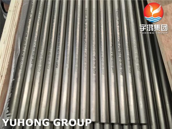 ASME SB338 GR.7 / UNS R52400 Titanium Alloy Seamless Heat Exchanger Tube