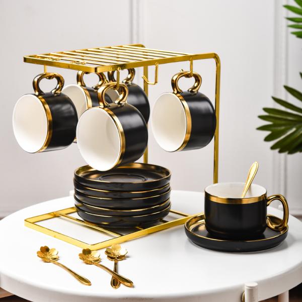 Classic Design Style Customized Ceramic Cup And Saucer For Occasion Business Gifts