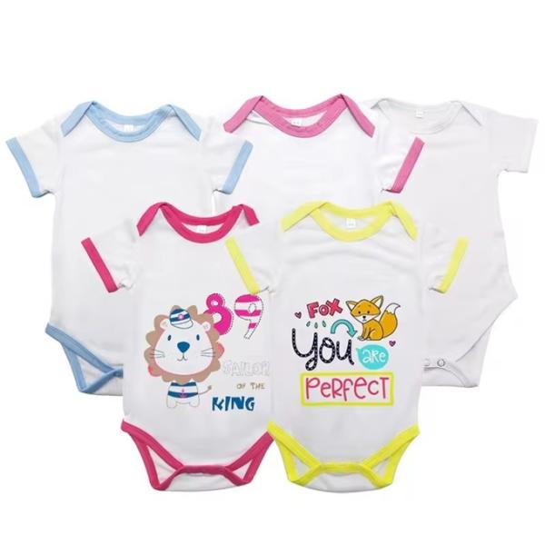 Custom Colored Newborn Sublimation Onesie Blanks Short Sleeves Sublimation Romper