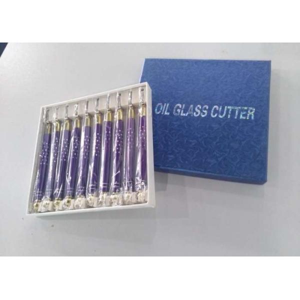 Metal Handle Hand Held Glass Cutting Tools Carbide Material With Wood Handle