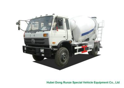 Industrial 4x2 / 4x4 Mobile Concrete Agitator Truck 6 Cbm With 3 Seater