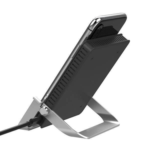 Cargador inalámbrico rápido ajustable de Qi, suspensión de carga inalámbrica del soporte de Qi 10w
