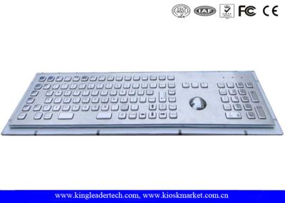 Teclado de aço inoxidável da montagem do painel do quiosque com Trackball, chaves do FN e teclado do número