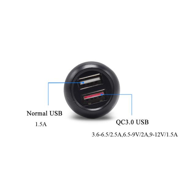 Quick Charger 3.0 Patent Portable  Intelligent Universal USB Car Charger for Iphone / iPod/Ipad/Samsung QCC202