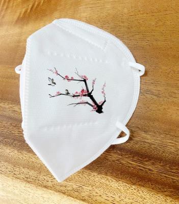 Skin Friendly BFE 99% Hypoallergenic Face Mask With Colored Graphic Design