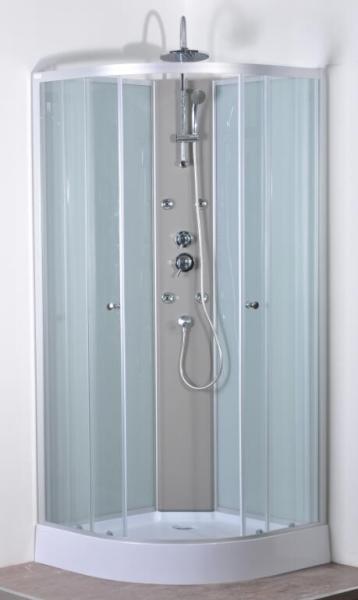 Silver Profiles Replacement Curved Corner Shower Units Enclosed Shower Room