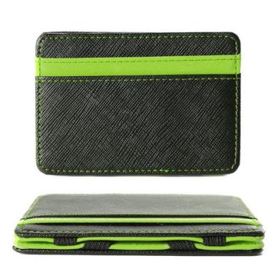 Unisex RFID Blocking Leather Wallet , Slim Two Tone Magic Bifold Wallet