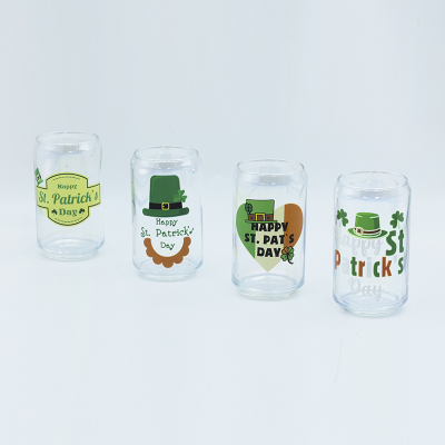 Dia 6.2*5.3cm 11.7cmH St Patrick'S Day Beer Mug Bulk 330ml Decal Fired