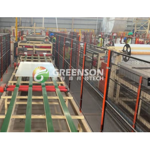 Fully Automatic Plasterboard Laminating Machine with 1300mm Effective Lamination Width and 3-15m/min Adjustable Speed for Gypsum Ceiling Tile Production