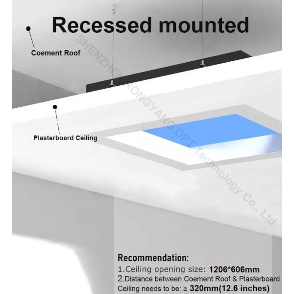 виртуальная искусственная панель светового люка СИД 110ВАК затемняя 60кс120 ККТ 6500К 8000льм