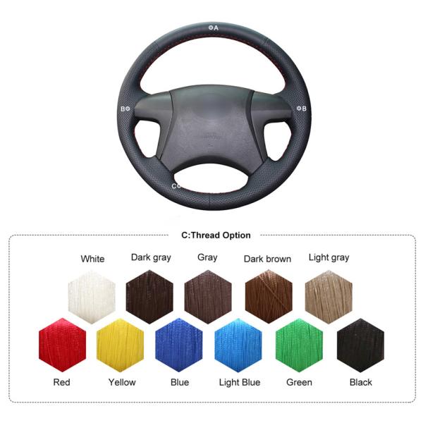 Hand Stitching Artificial Leather Custom Steering Wheel Cover for Toyota Kijiang Innova E J G V 2.0 AT 2.5 STD 2004-2014