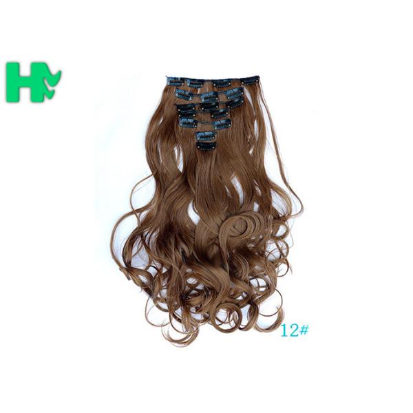 Remy Weft 5A Synthetic Clip In Hair Extensions For Whtie Women 90 Gram - 120 Gram