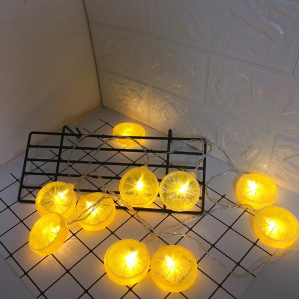Fruit Lemon Slice String Lights USB LED Flashing Garland Hanging Lamp Battery Powered Indoor Outdoor Lighting Night Light