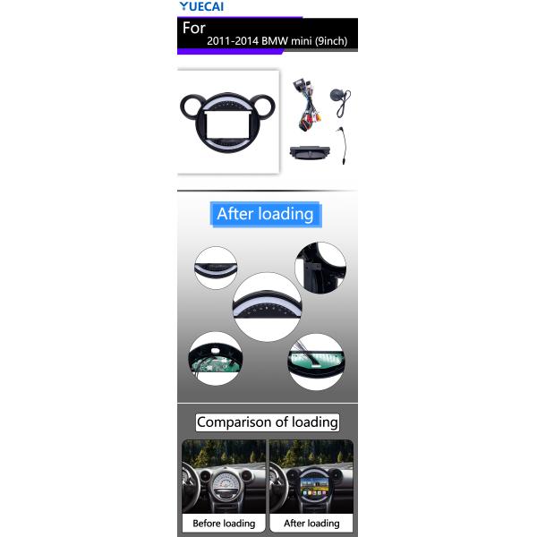 2560*720 BMW Android Head Unit 9 дюймовое расположение панели управления