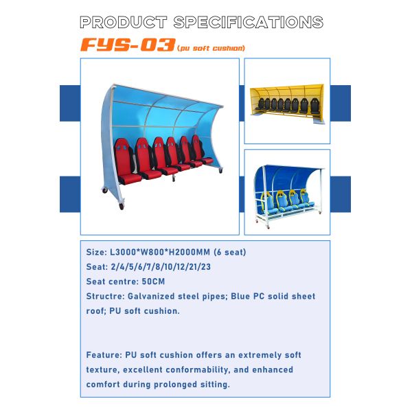Aluminum Portable Substitute Bench Assemble Installation For Soccer Stadium