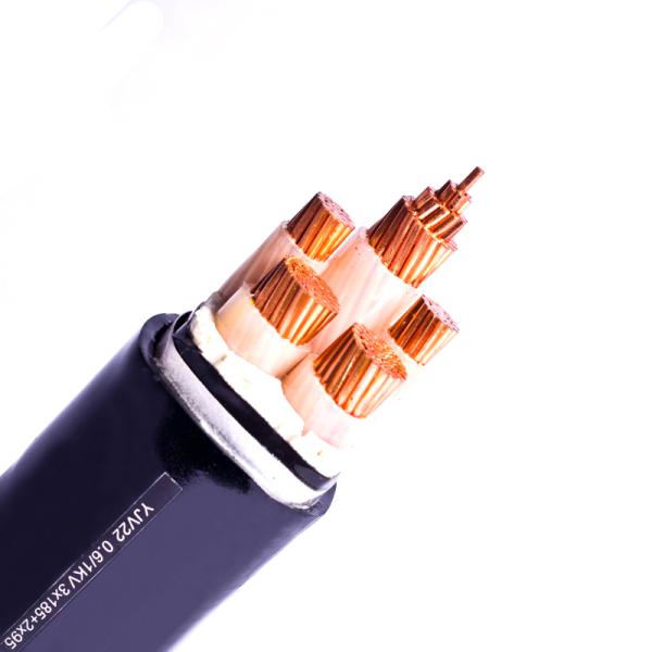 0.6/1kV 3x95 2x50mm2 5 Cores XLPE Insulated Power Cable Copper Conductor LV Steel Tape Armored