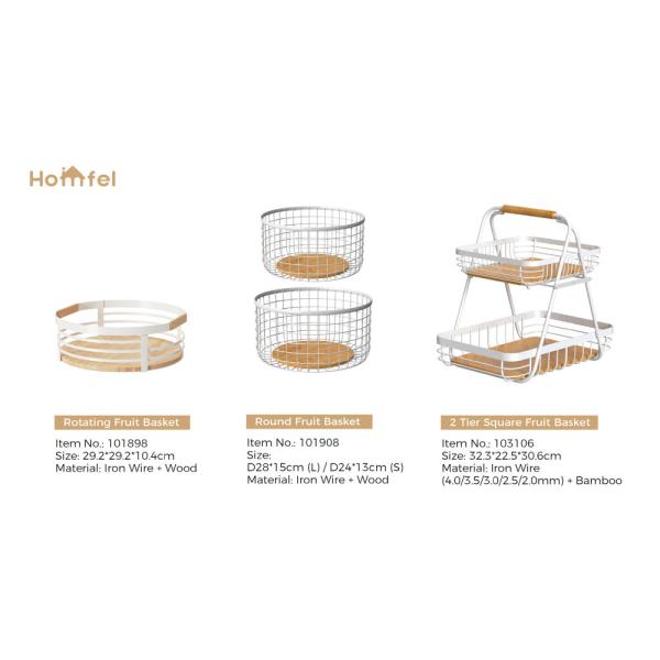 Modern Design Kitchen Organizer Iron Wire Basket For Storing Sundries Countertop