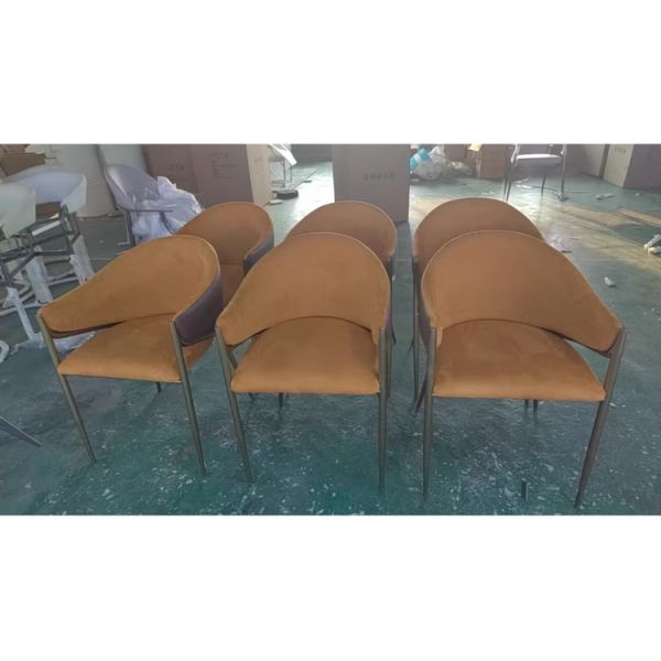 Modern Design Dining Chair Home Living Room Armchair Nordic Sofa Chair Luxury Adults Seat