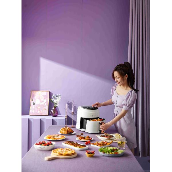 6L 3L Touch Screen Double Air Fryer Electric Deep Fryer Oven Smart Rack Without Oil Air Fryer Plastic