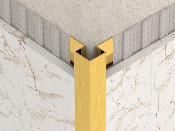Stainless Steel Brushed Steel Tile Trim 10mm Corner Edge Trim Finishing Closing Strip