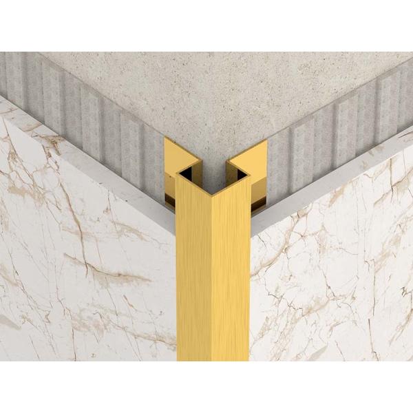 Stainless Steel Brushed Steel Tile Trim 10mm Corner Edge Trim Finishing Closing Strip