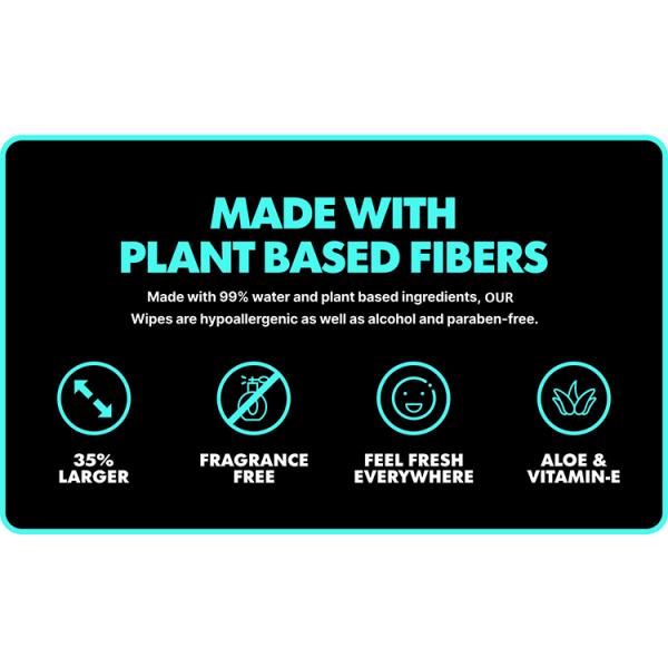 Extra Large Adult Toilet Wet Wipes With Vitamin E  Aloe Septic And Sewer Safe