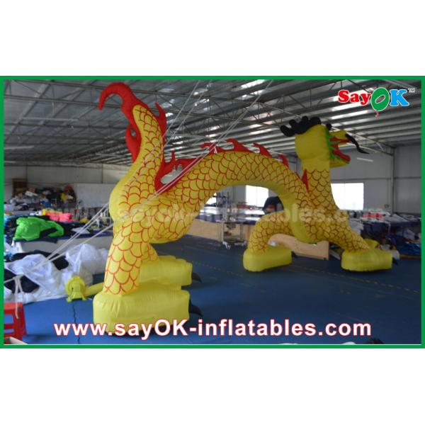 Украшения свода свадьбы подгоняли свод входа финишной черты ткани Оксфорда раздувной для церемонии открытия