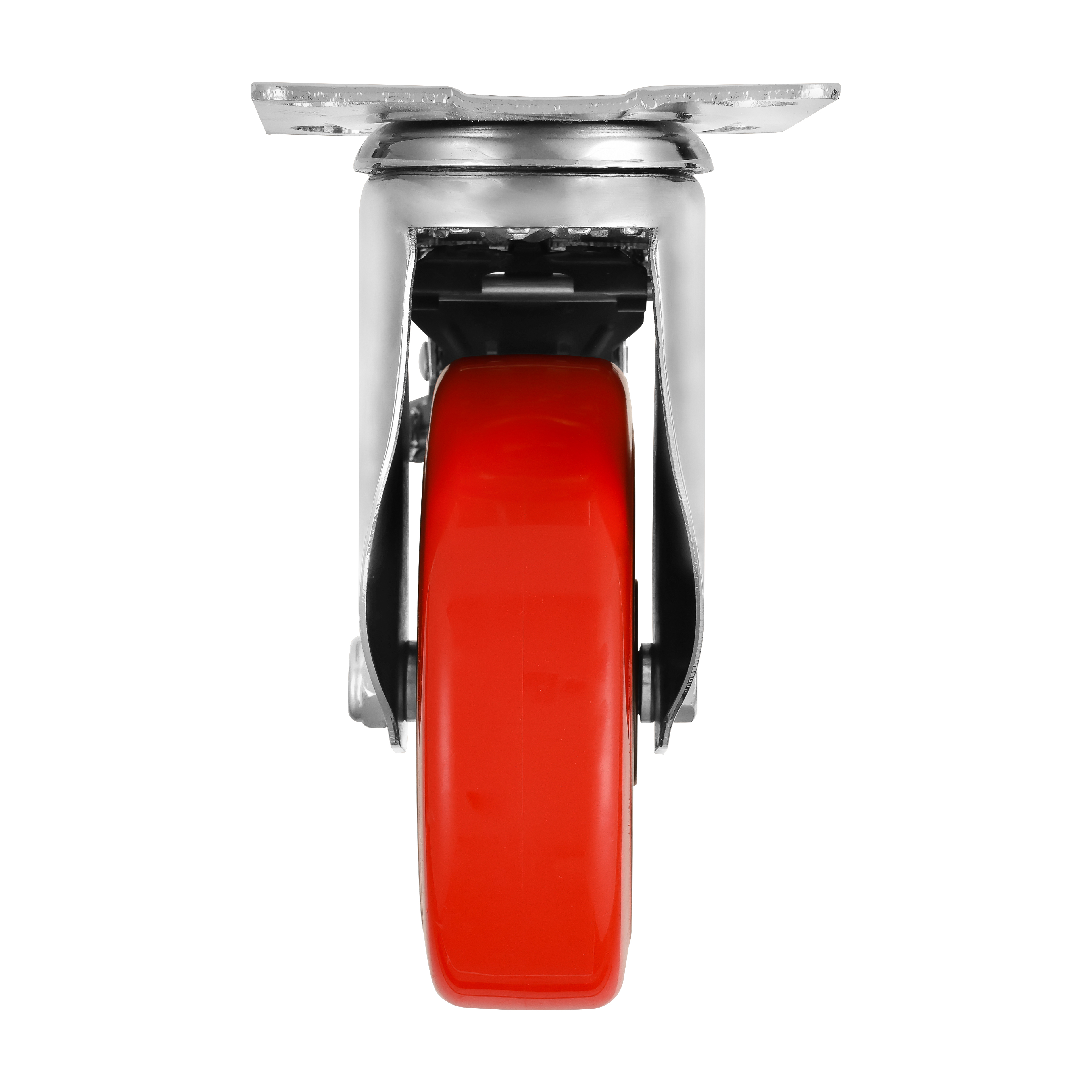 High Load Factory Direct 120-200kgs Industrial Swivel Red Pu 3 4 5 6 Inch Medium-Heavy Duty Caster Wheel