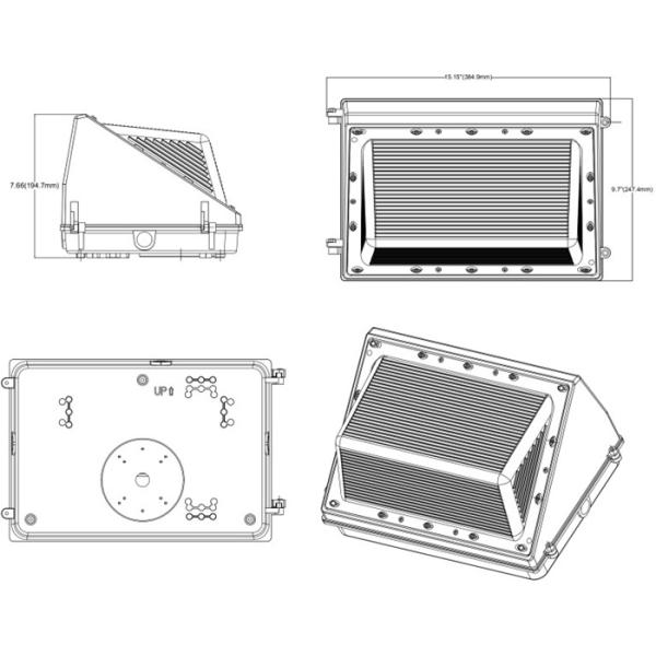 High Efficiency LED Wall Pack Light ETL Dlc Certified Security Outdoor Led Wall Pack
