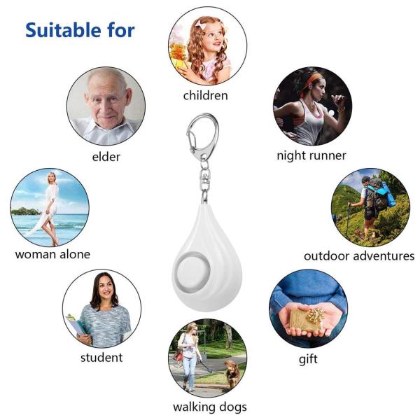 Water Drop Original Defense Self Defense Siren Personal Alarm 130dB Panic Button For Elderly