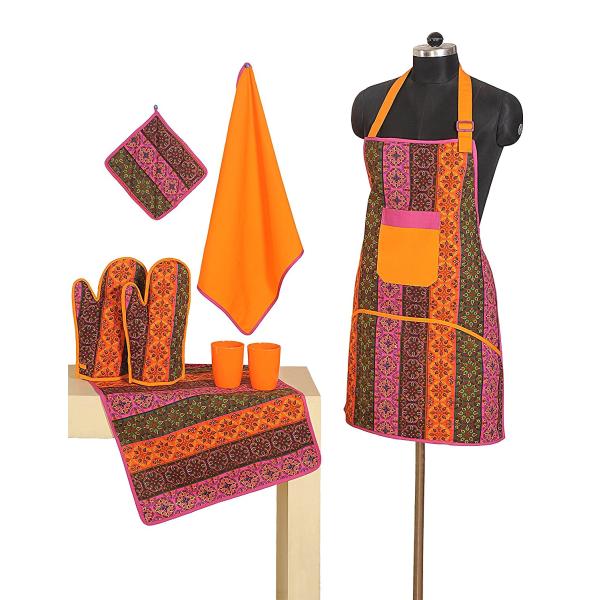 Ladies Apron, Adult Apron, Blue Kitchen Apron, Full Cooking Apron, Kitchen Apron, Floral Apron, Gift For Her, Full Apron