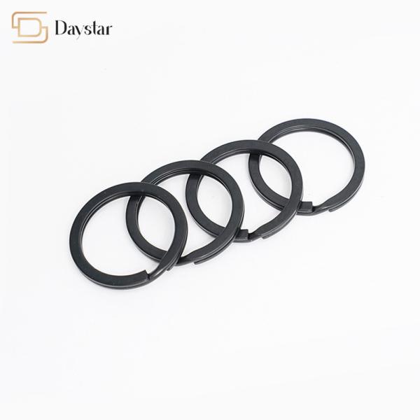 Heavy Duty Metal Key Rings , Flat Round Split Key Chains Rings