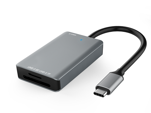 Lector de tarjetas OTG USB 3.0 y USB Tipo C con cable de extensión USB A de 20 cm