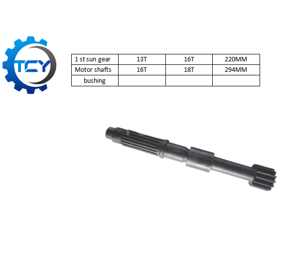 Sany Sy500 Sy550 Sun Drive Travel Motor Shaft Components 1st 60307498 130101010262A004