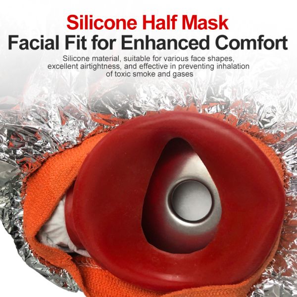 Children's Escape and Smoke-proof Masks, Equipped with a High-efficiency Activated Carbon Filter Cover