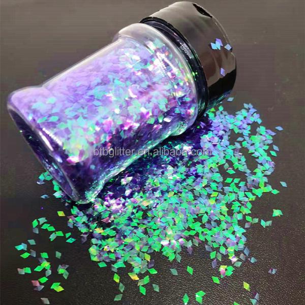 Fashionable Rhombus Shape Glitter Shaker Bottle Package with Purple Diamonds within Other Holiday Supplies