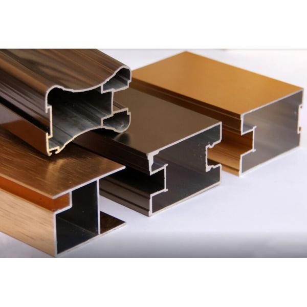 Powder Coated Aluminium Door Frame Profiles Transfer Paiting ISO9001 OHSAS Certification