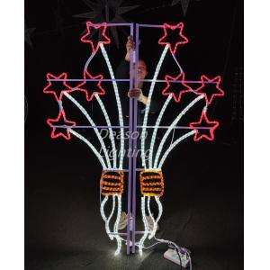 pole decoration christmas lights