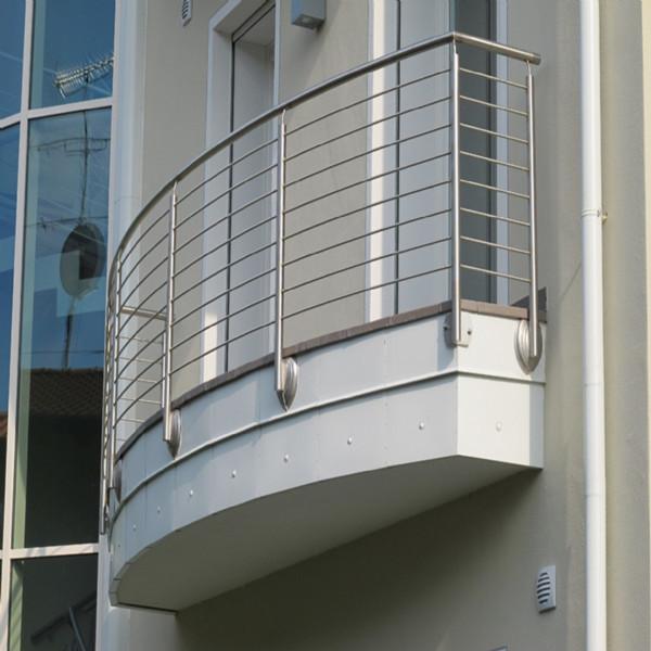 Rod Bar Steel Balcony Railings , Indoor Stair Rail For Apartment Deck Terrace