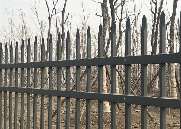 2.1mx2.4m Chinese best quality powder coating black garrison fence