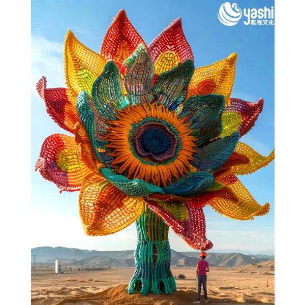Realistic Sunflower Artificial Flowers for Garden Outdoor Decoration