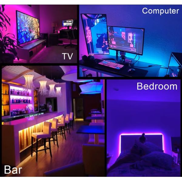 Smart IP65 Waterproof RGB 5050 LED Light Strip Kit USB 5V Low-voltage with APP/Remote Control