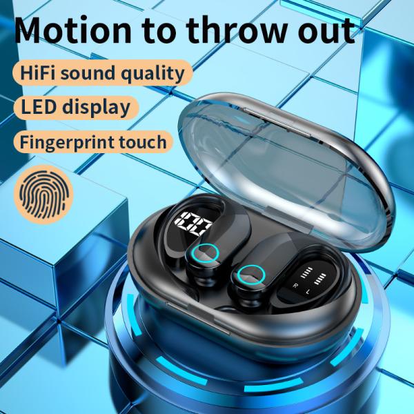 Waterproof Wireless Earbuds Stereo Bluetooth Headphone with Digital Display Travel Battery Indicator Wireless BT Earphone