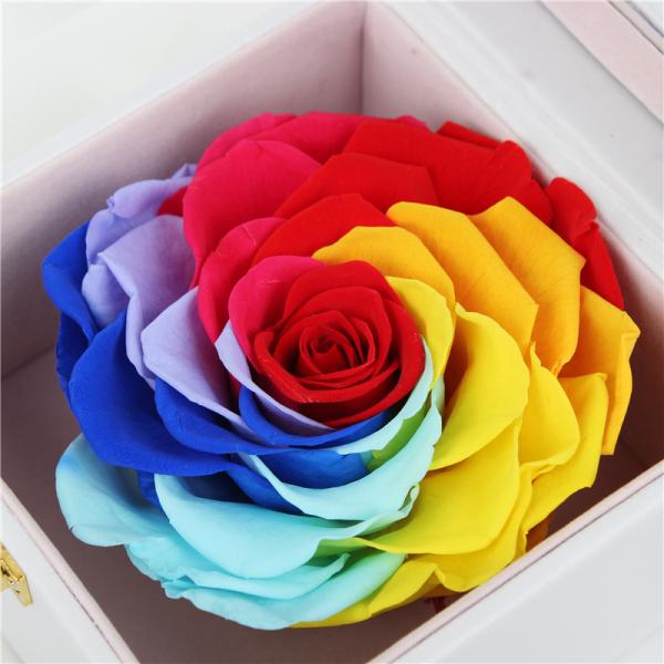 7-8CM Red Preserved Rose Gift Box For Celebration / Gift / Occasion
