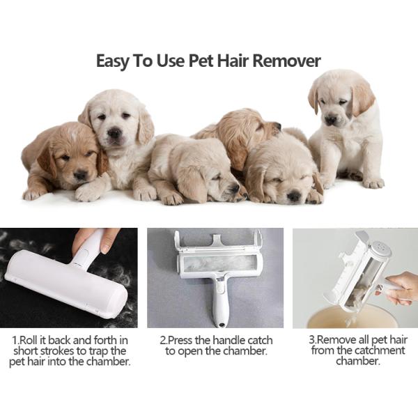 Blue ABS Nylon Fiber Pet Hair Remover Roller Thorough Dog Hair Roller