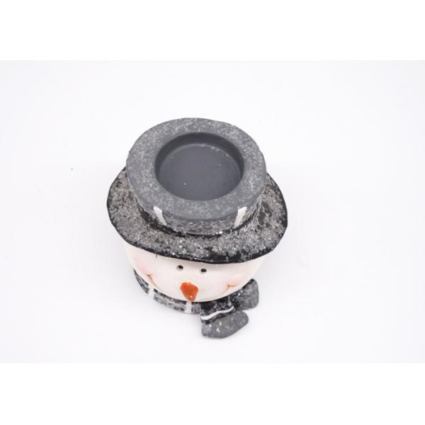 Christmas Decoration Holders , Polyresin Snowman Candle Holder Handmade Crafts