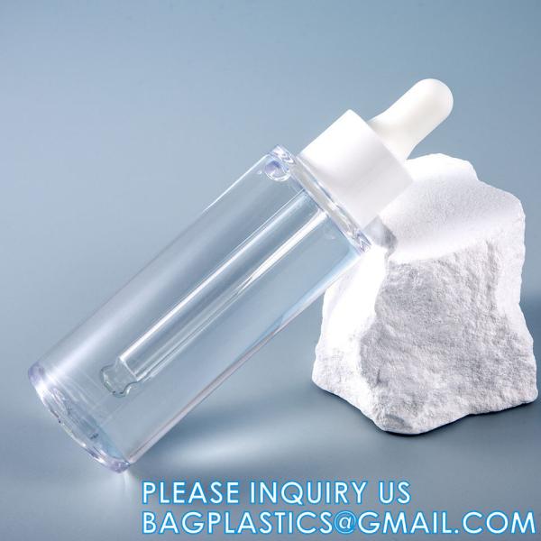 Glass Dropper Plastic Serum Bottle Essence 20ml 30ml 50ml, Tincture Bottles, Essential Oils, Travel Storage