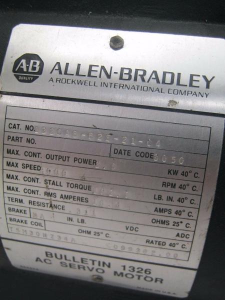 AB 1326AB-B2E-21-C4 Torque Plus Series, AC Servo Motors